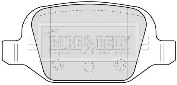 BORG & BECK stabdžių trinkelių rinkinys, diskinis stabdys BBP1775